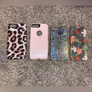 Set of 4 IPhone 8+  super cute cases
